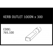 Marley Solvent Joint Kerb Outlet 100DN x 300 - 765.100